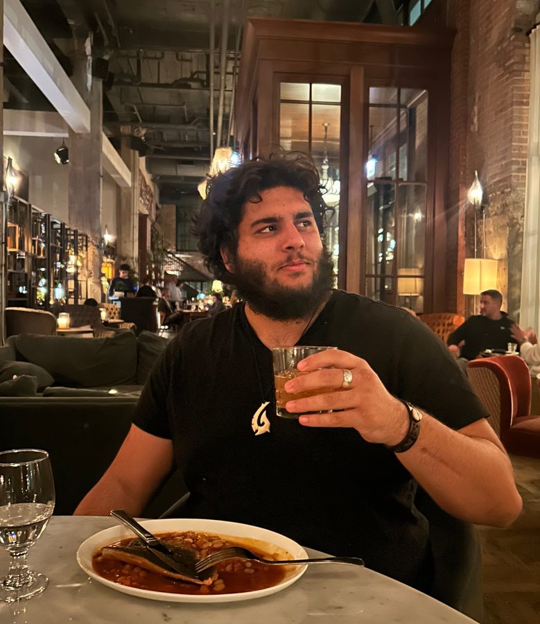 Gabriel at dinner in Chicago